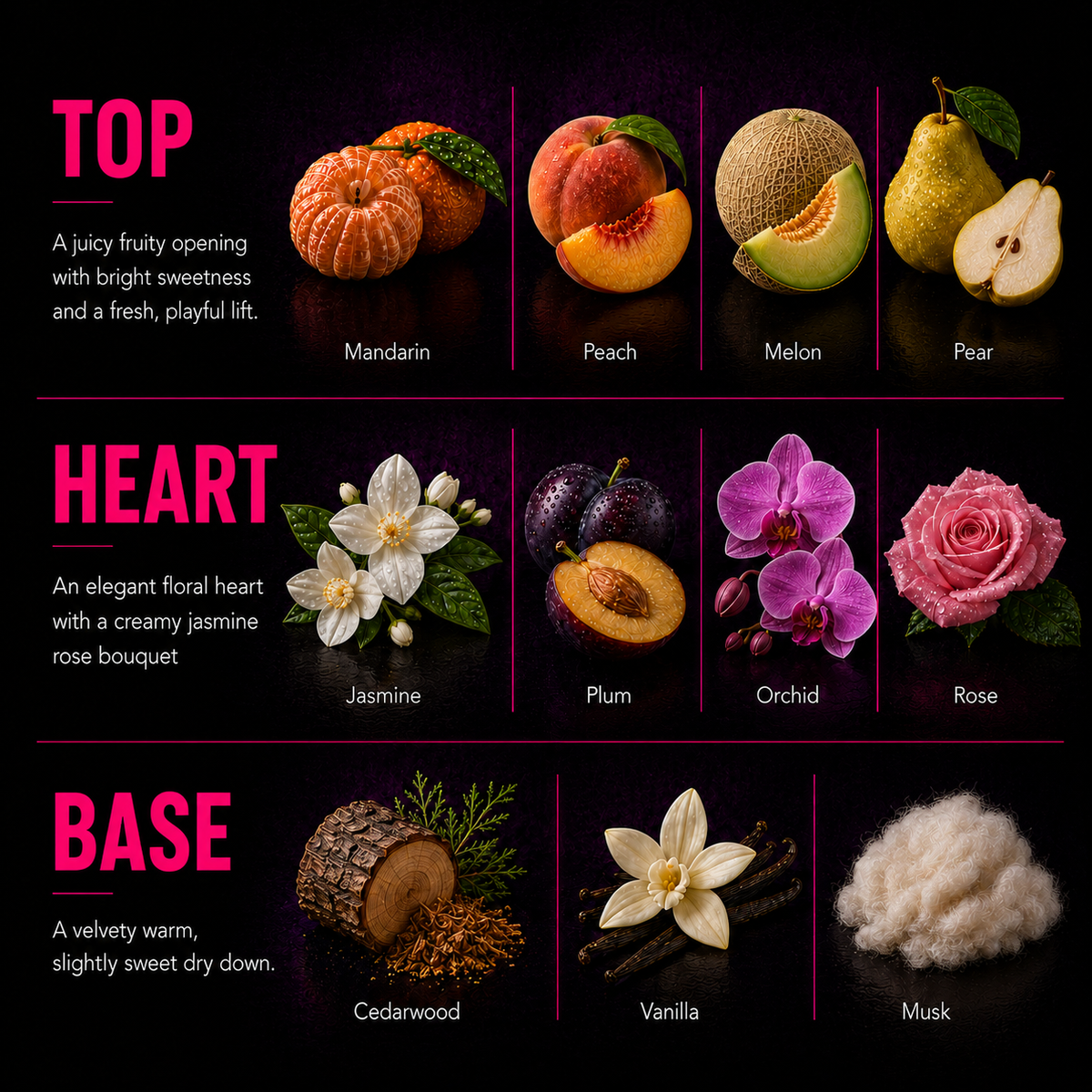 GOLDEN 50ml Eau De Parfum - A Fruity Floral Scent (includes FREE 5ml sample)