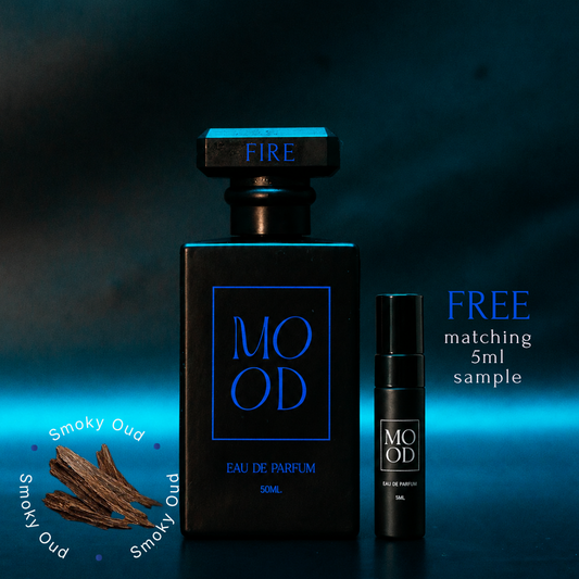 FIRE 50ml Eau De Parfum - An Oud/ Woody Scent (includes FREE 5ml sample)