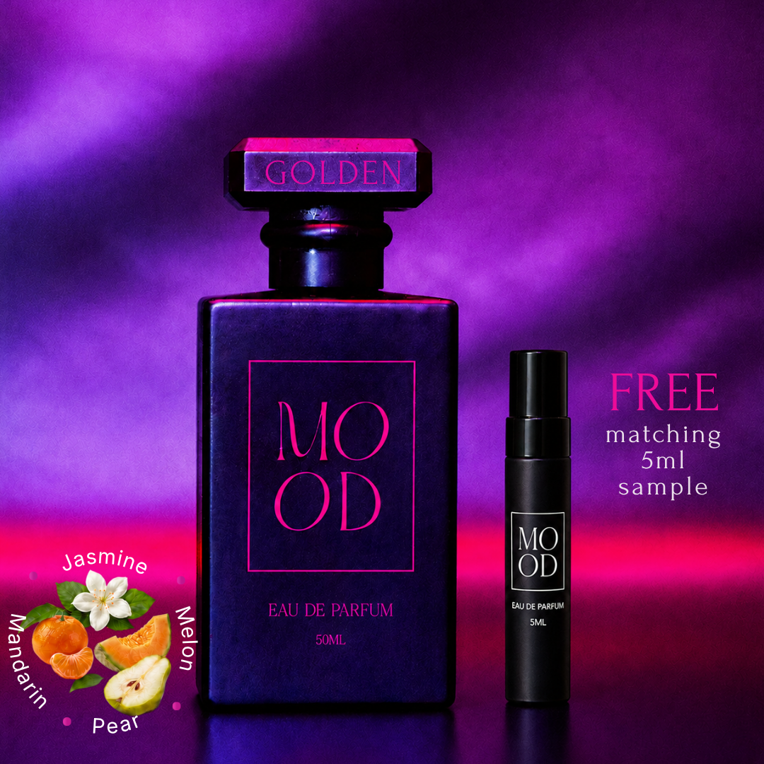 GOLDEN 50ml Eau De Parfum - A Fruity Floral Scent (includes FREE 5ml sample)