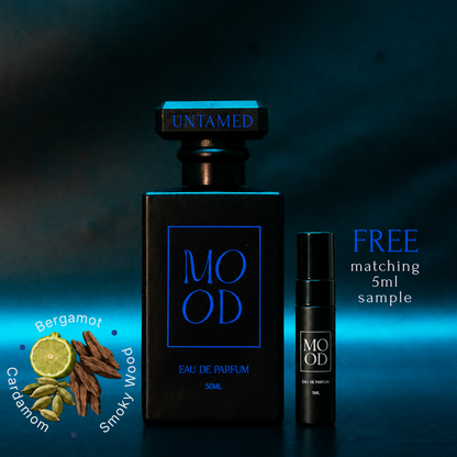 UNTAMED 50ml Eau De Parfum - a Fresh, Woody Aromatic Scent (includes FREE 5ml sample)